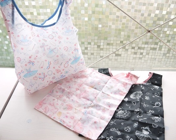 たけいみき バレエ柄エコバッグ