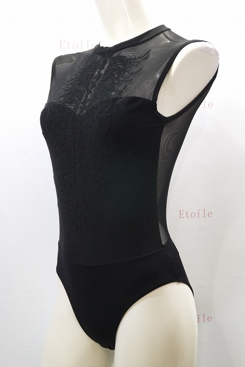 【Ballet Rosa】 刺繍メッシュハイネックレオタード　HARPER