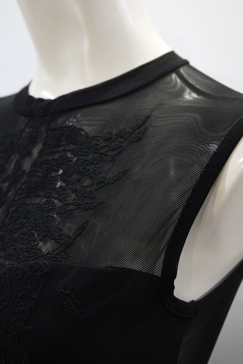 【Ballet Rosa】 刺繍メッシュハイネックレオタード　HARPER