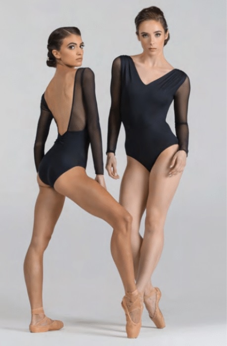 【Ballet Rosa】 メッシュロングスリーブレオタード SHIRLEY