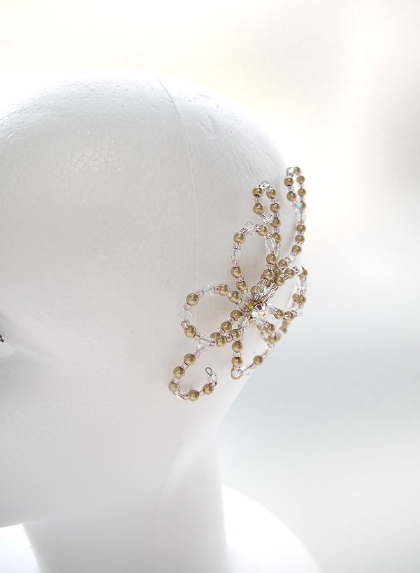 オーダー製作～Atelier Petite Rose ～　お花のサイドパーツ【2個セット】