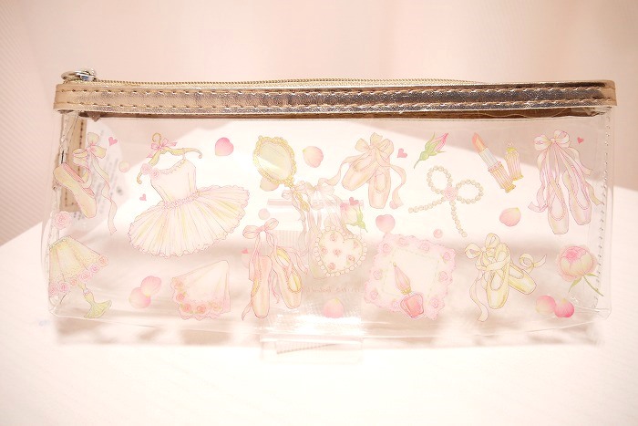 たけいみき　クリアスリムポーチ　エトワール柄