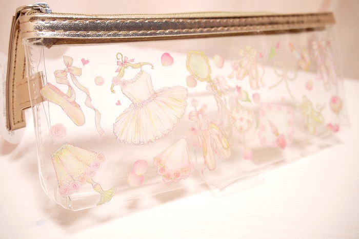 たけいみき　クリアスリムポーチ　エトワール柄