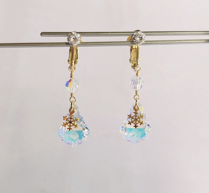 ～Atelier Petite Rose～　バレエイヤリング　雪の精