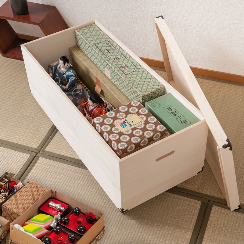 総桐雛人形収納ケース1段 ロングタイプ 押入れやクローゼット上に 雛人形 五月人形 桐 雛人形収納ケース 押入れ 総桐 ひな人形 総桐衣装箱 総桐の衣装ケース 衣裳ケース 桐箱 桐たんす 桐箪笥 桐タンス 着物 保管庫 収納庫