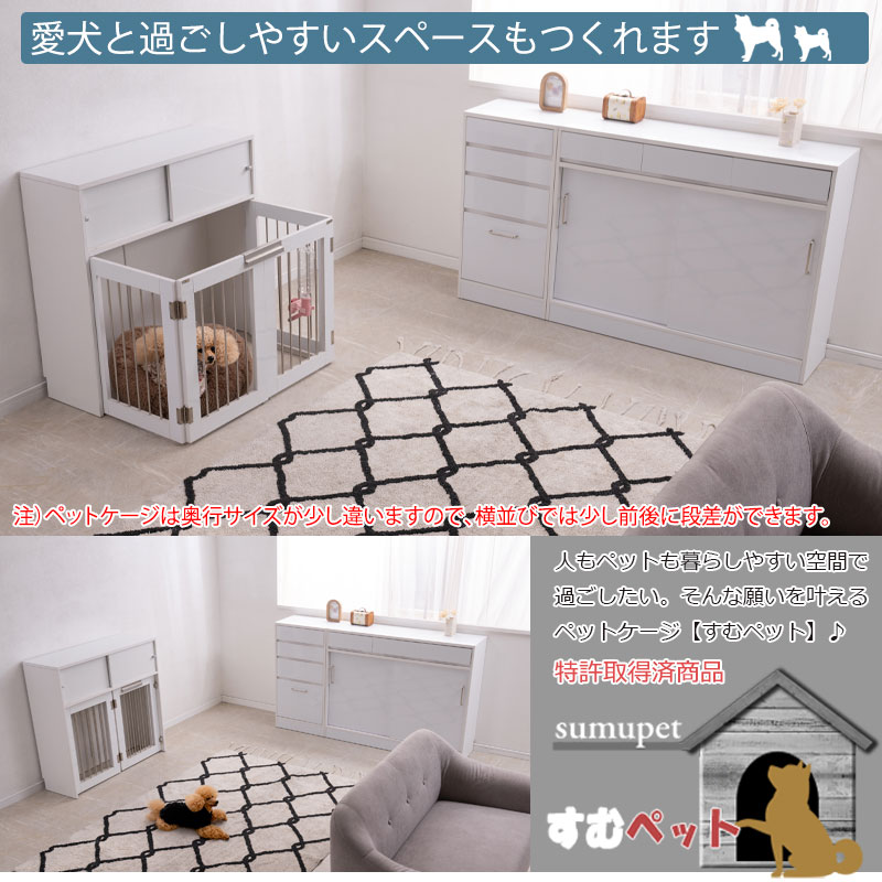 【SIRO LV】引戸キャビネット 幅110 奥行32.5 高さ87.5cm ハイグロスホワイト 背面化粧仕上げ 引き戸  ラック 間仕切り 木製 A4ファイル収納 薄型 ランドリー サイドボード リビングボード fy-0181lv