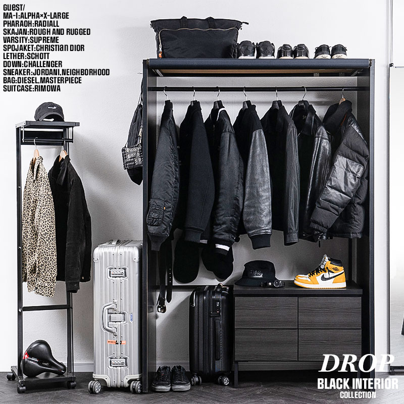 ��drop�� ����������륹���꡼���դ���ɥ����� ���С�����125cm �֥�å� ���������å� �ϥ󥬡���å� ��� ������� ���С��դ� �� ������ �Ϥ󤬡���ä� �ߥ꥿�꡼ ����� �֥�å�����ƥꥢ jj54-119-120