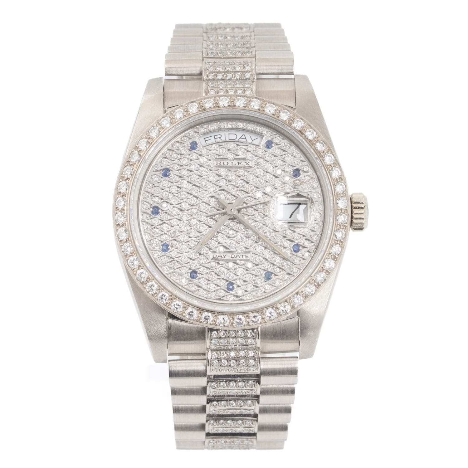 Rolex/ロレックス デイデイト 18039 18Kホワイトゴールド フルダイヤル