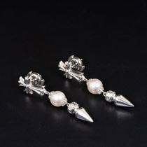 �ڿ���̤���ѡ�CHROME HEARTS/��������ϡ��� x Mikimoto�ߥ���� 18K WG&�����俿�� �������������󥰡��ԥ��� #Jp28813