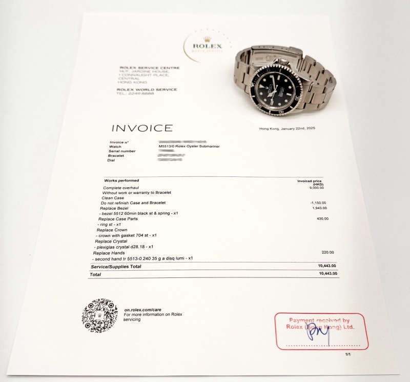 ROLEX/����å���Tiffany Double name Submariner 5513�ڹ����Ź�߸ˡ�#HK11225