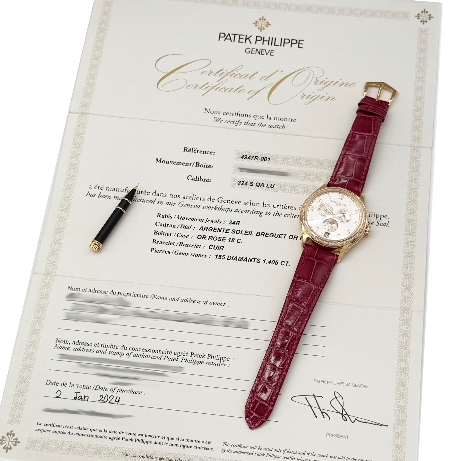 PATEK PHILIPPE COMPLICATIONS ����ץꥱ������� 4947R-001 �ࡼ��ե����� 18K�������������#HK11657