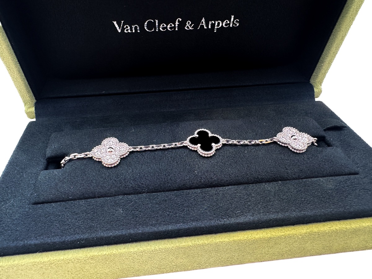 Van Cleef & Arpels/������ ���꡼�ա������ڥ� VCARP2R900 ������ơ��� ����ϥ�֥� �֥쥹��å� 5�ĥ������ 18K WG ���˥��� ��������� #JP28868