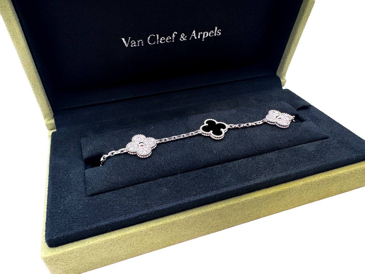 Van Cleef & Arpels/������ ���꡼�ա������ڥ� VCARP2R900 ������ơ��� ����ϥ�֥� �֥쥹��å� 5�ĥ������ 18K WG ���˥��� ��������� #JP28868