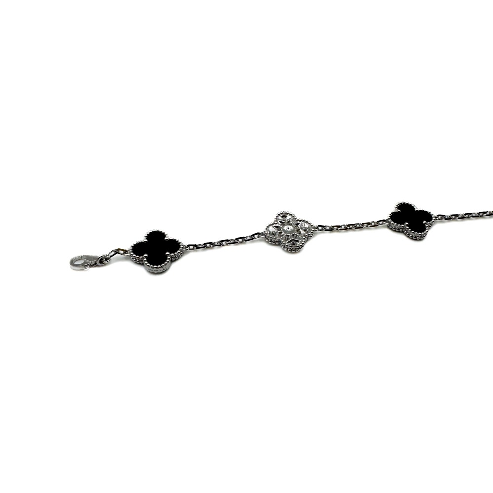 Van Cleef & Arpels/������ ���꡼�ա������ڥ� VCARP2R900 ������ơ��� ����ϥ�֥� �֥쥹��å� 5�ĥ������ 18K WG ���˥��� ��������� #JP28868
