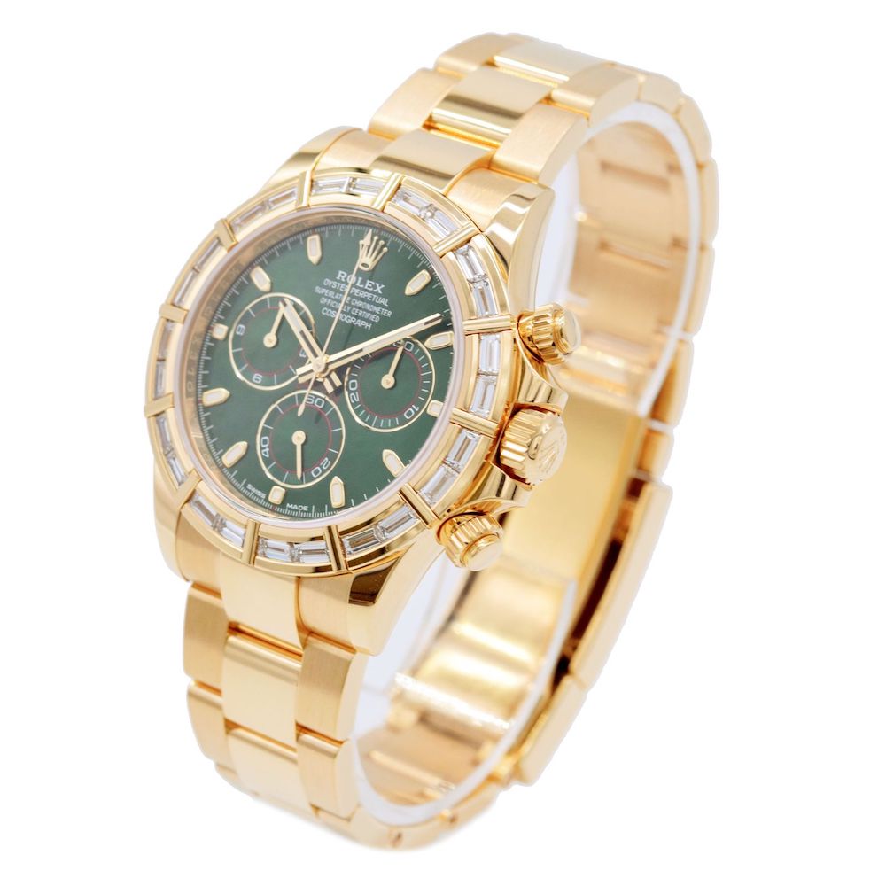 ROLEX/����å������ǥ��ȥ� Daytona  116568BR Green Dial Diamond Bezel �ڹ����Ź�߸ˡ�#HK11454