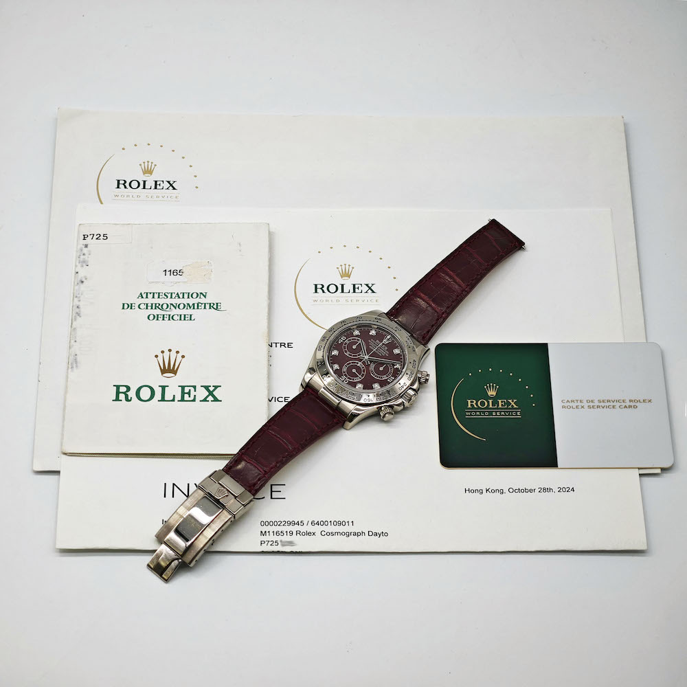 ROLEX/����å������ǥ��ȥ� Daytona �ǥ��ȥ� 116519 P�֡�2001ǯ���� �ۥ磻�ȥ������ ��ư�������Υ���� �����ͥåȥ�åɥ������ ��������ɥ���ǥå��� �ڹ����Ź�߸ˡ�#HK11455