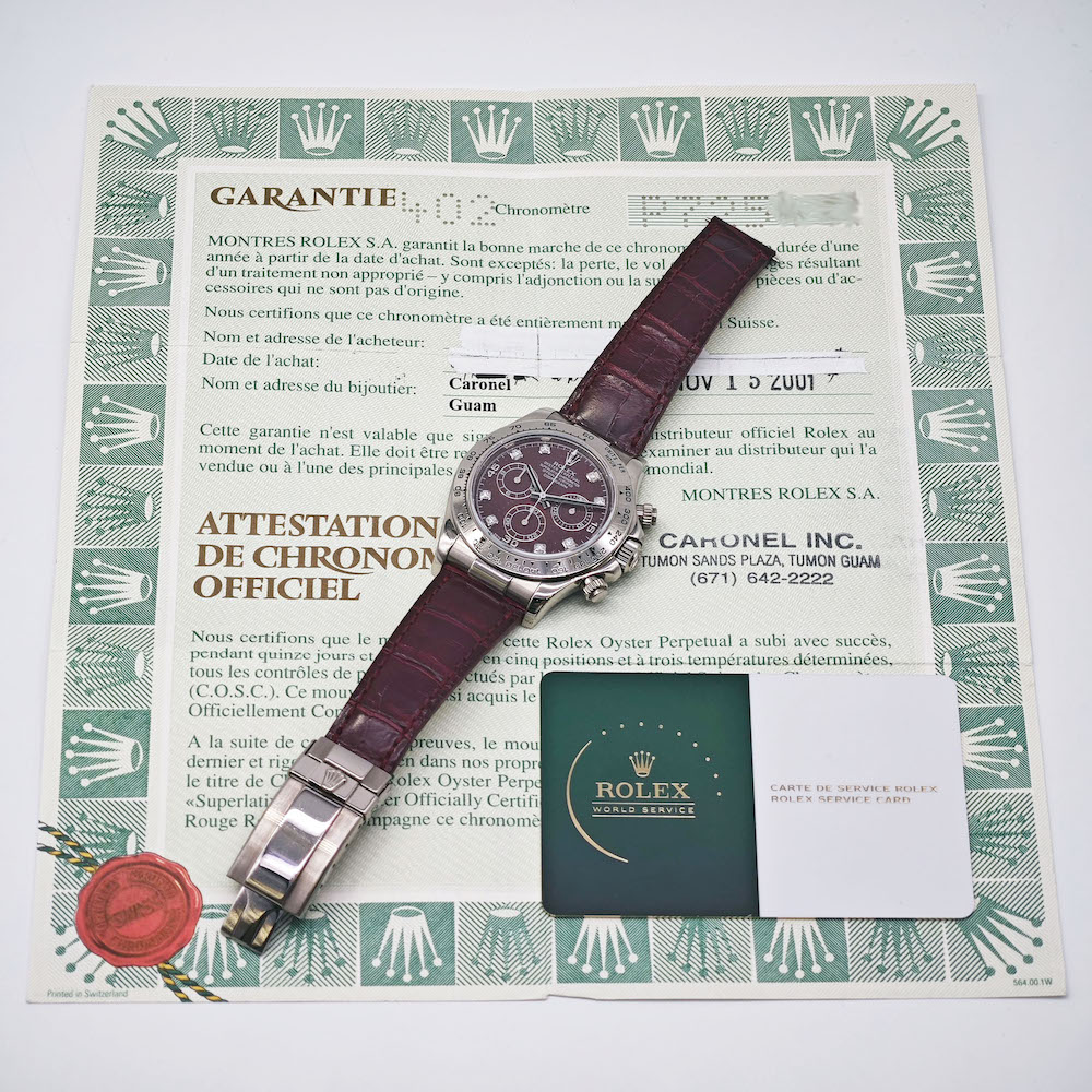 ROLEX/����å������ǥ��ȥ� Daytona �ǥ��ȥ� 116519 P�֡�2001ǯ���� �ۥ磻�ȥ������ ��ư�������Υ���� �����ͥåȥ�åɥ������ ��������ɥ���ǥå��� �ڹ����Ź�߸ˡ�#HK11455