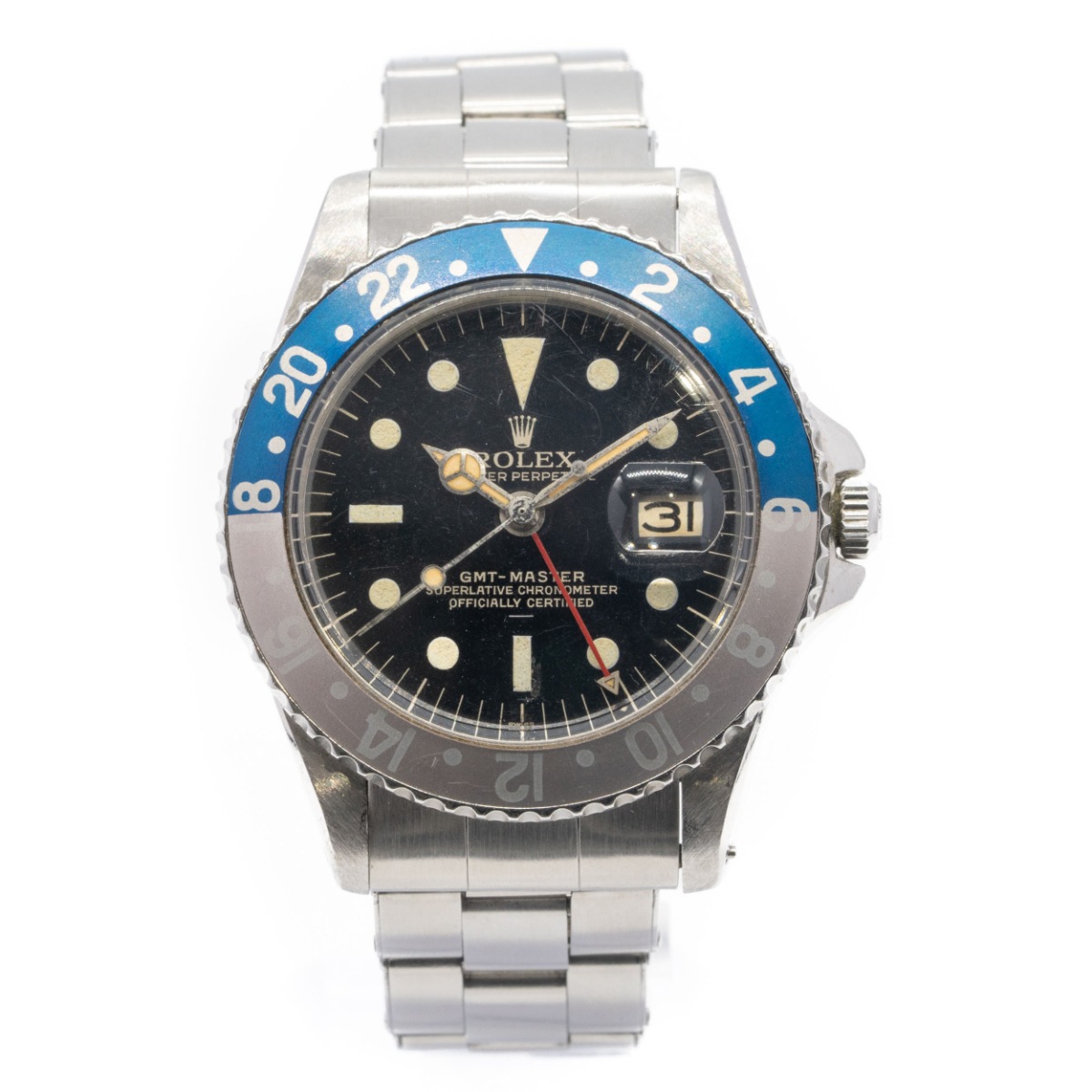 ROLEX/����å��� GMT-Master Ref. 1675, Pepsi Bezel, Gilt Underline Dial with Pointed Crown Guards 1964