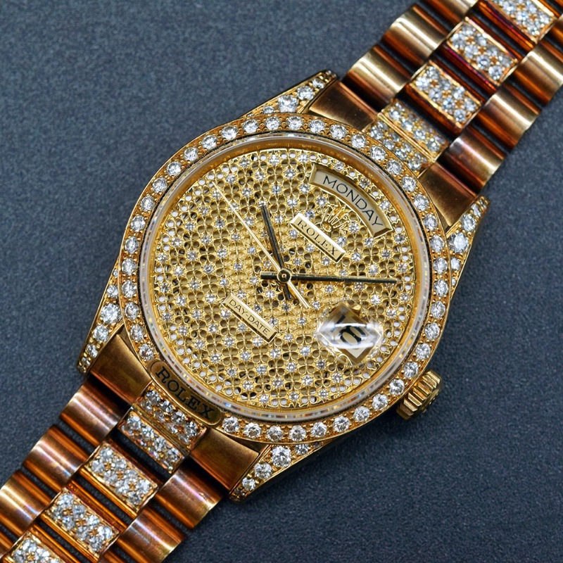 ROLEX/����å��� DAY-DATE 18138 Starry Sky Dial�ڹ����Ź�߸ˡ�#HK11059   