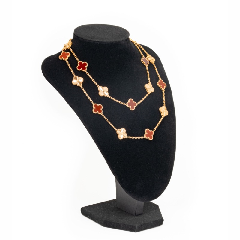 Van Cleef & Arpels/�����󥯥꡼�ա������ڥ� VCARP7R00 Vintage Alhambra ������ơ��� ����ϥ�֥� �ͥå��쥹 20������� �����ͥꥢ��18K YG #Jp28761
