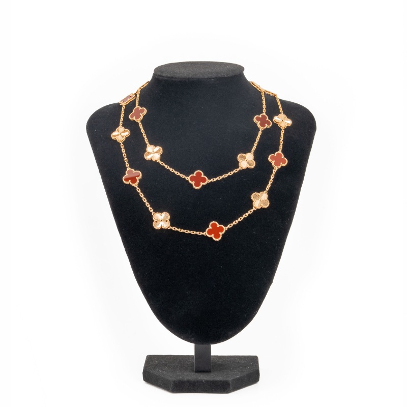 Van Cleef & Arpels/�����󥯥꡼�ա������ڥ� VCARP7R00 Vintage Alhambra ������ơ��� ����ϥ�֥� �ͥå��쥹 20������� �����ͥꥢ��18K YG #Jp28761