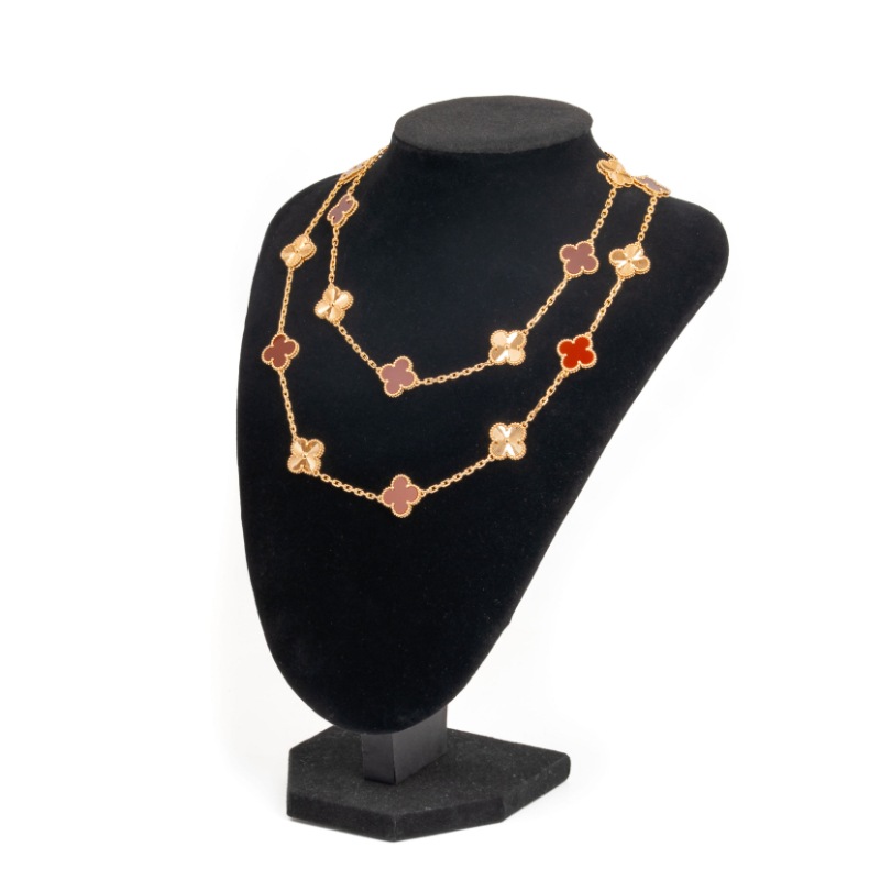 Van Cleef & Arpels/�����󥯥꡼�ա������ڥ� VCARP7R00 Vintage Alhambra ������ơ��� ����ϥ�֥� �ͥå��쥹 20������� �����ͥꥢ��18K YG #Jp28761