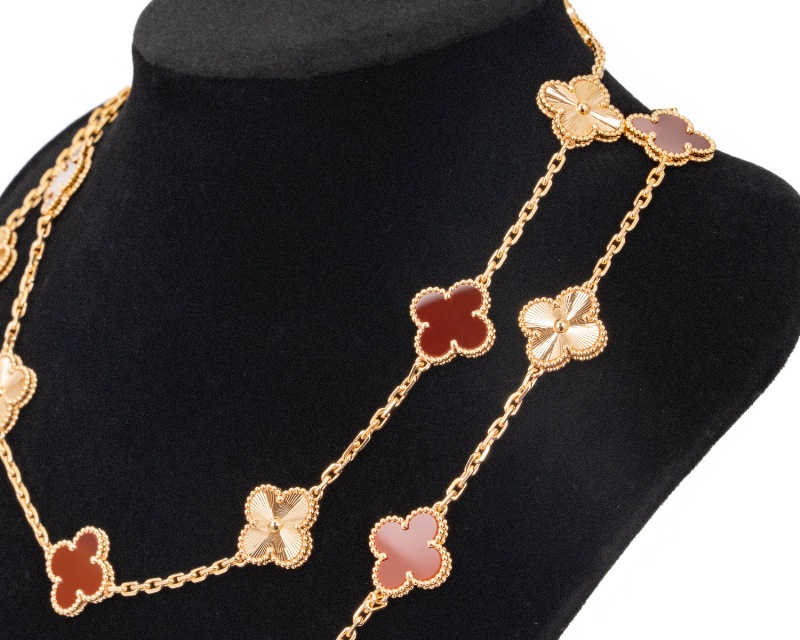 Van Cleef & Arpels/�����󥯥꡼�ա������ڥ� VCARP7R00 Vintage Alhambra ������ơ��� ����ϥ�֥� �ͥå��쥹 20������� �����ͥꥢ��18K YG #Jp28761