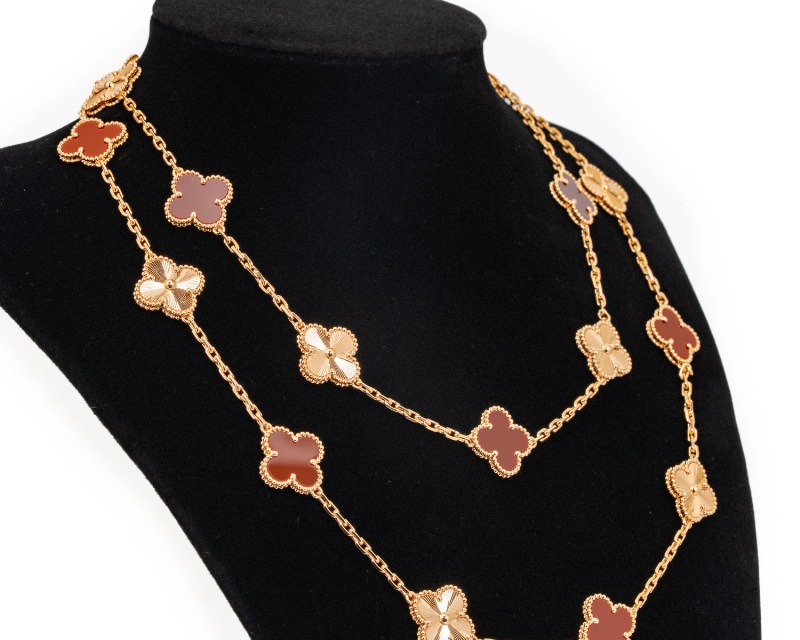 Van Cleef & Arpels/�����󥯥꡼�ա������ڥ� VCARP7R00 Vintage Alhambra ������ơ��� ����ϥ�֥� �ͥå��쥹 20������� �����ͥꥢ��18K YG #Jp28761