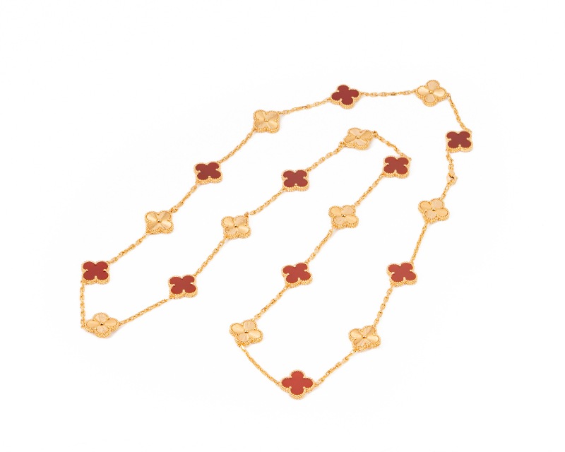 Van Cleef & Arpels/�����󥯥꡼�ա������ڥ� VCARP7R00 Vintage Alhambra ������ơ��� ����ϥ�֥� �ͥå��쥹 20������� �����ͥꥢ��18K YG #Jp28761