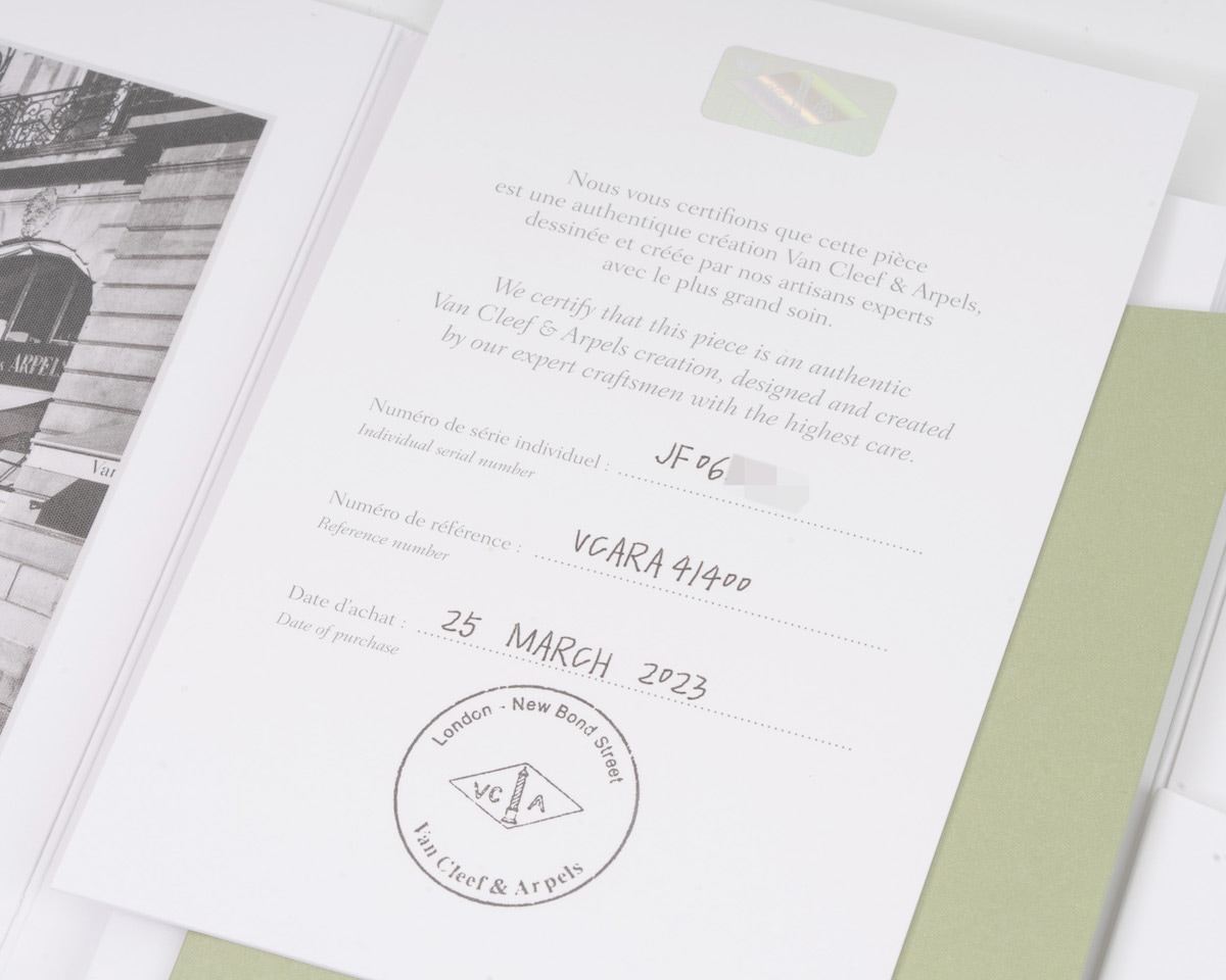 VAN CLEEF&ARPELS/�����󥯥꡼�ա������ڥ� Vintage Alhambra �֥쥹��å� 5������� VCARA41400  18KYG #JP28748