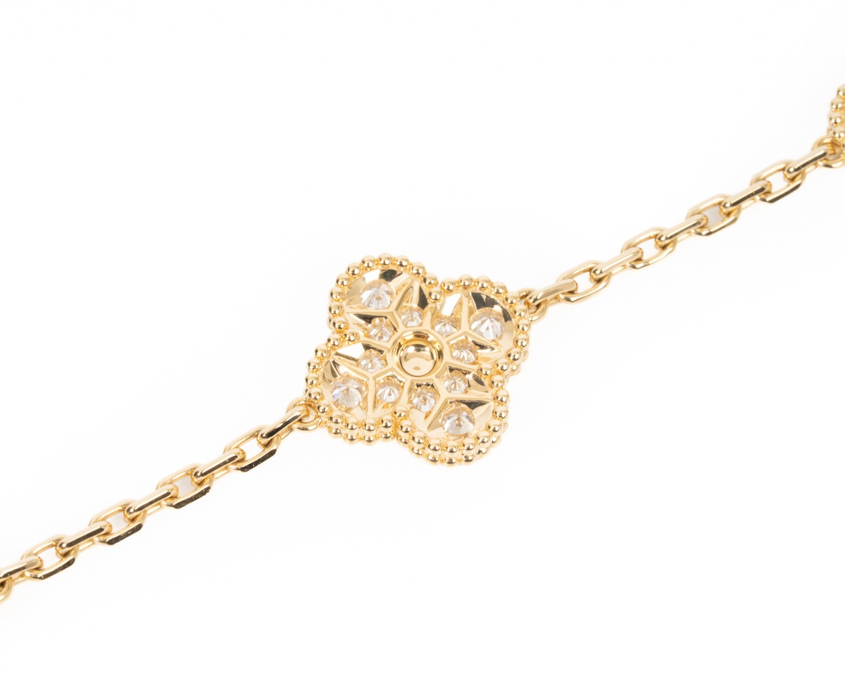 VAN CLEEF&ARPELS/�����󥯥꡼�ա������ڥ� Vintage Alhambra �֥쥹��å� 5������� VCARA41400  18KYG #JP28748