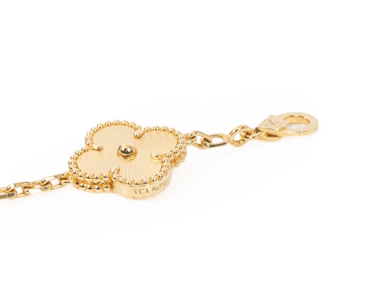 VAN CLEEF&ARPELS/�����󥯥꡼�ա������ڥ� Vintage Alhambra �֥쥹��å� 5������� VCARP4KN00 18KYG #JP28747