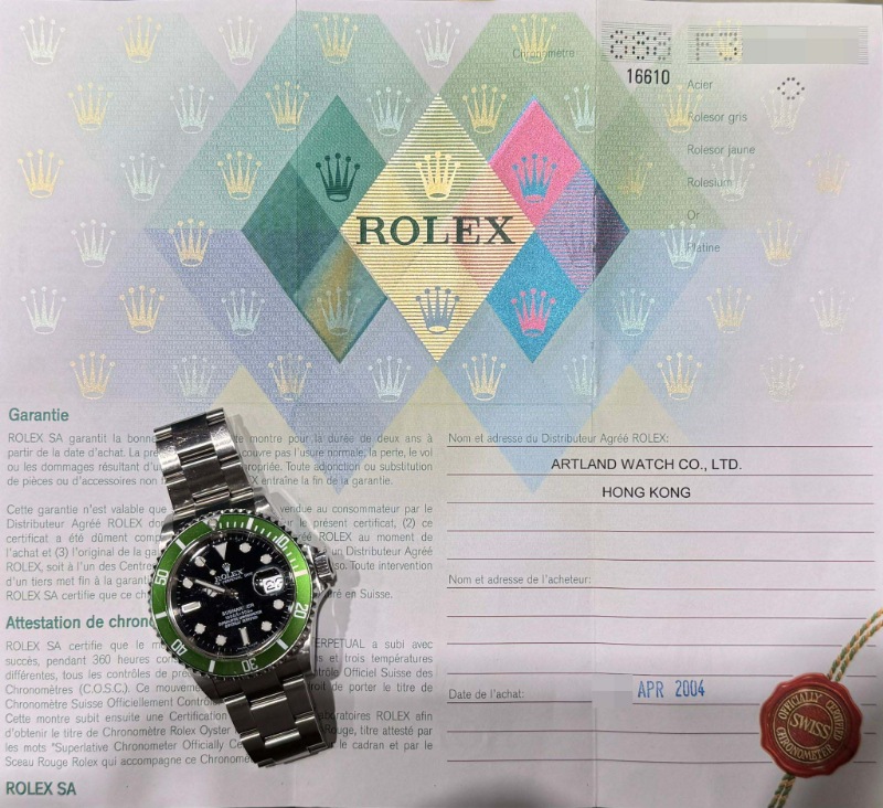 ROLEX/����å��������֥ޥ꡼��SUBMARINER��16610LV��#JP28646