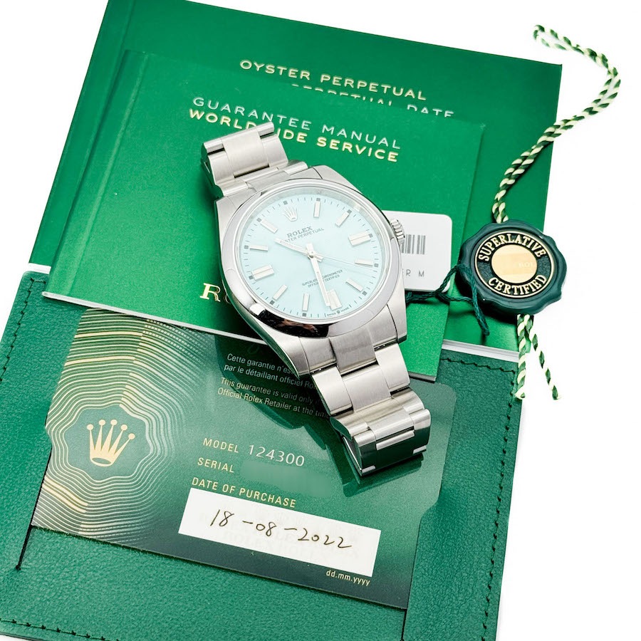 �ڥ��������Rolex/����å��� Oyster Perpetual 124300 �������� Tiffany Dial��#JP26980