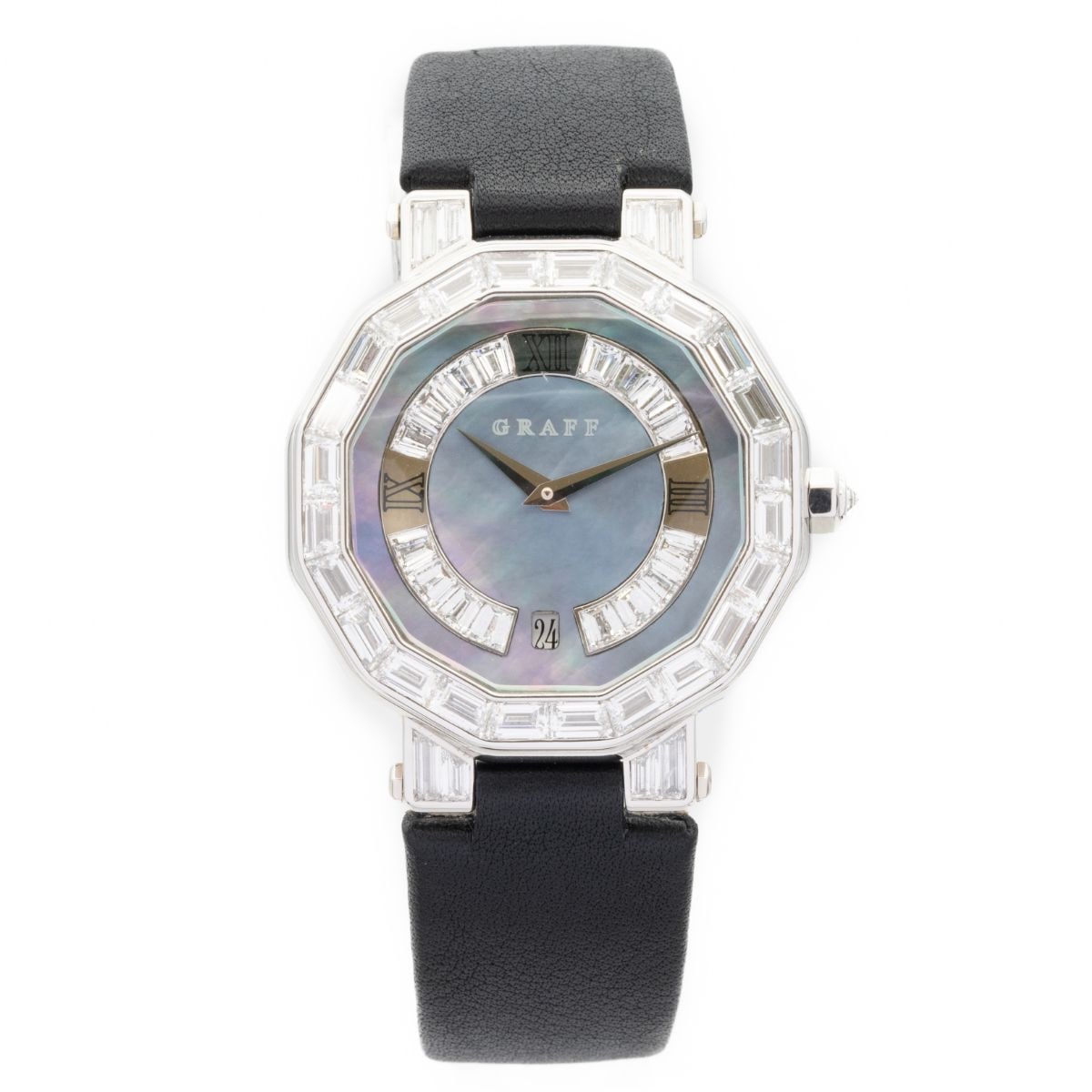 �O���t�@LONDON 36mm Diamond Ice blue mother-of-pearl Dial Watch