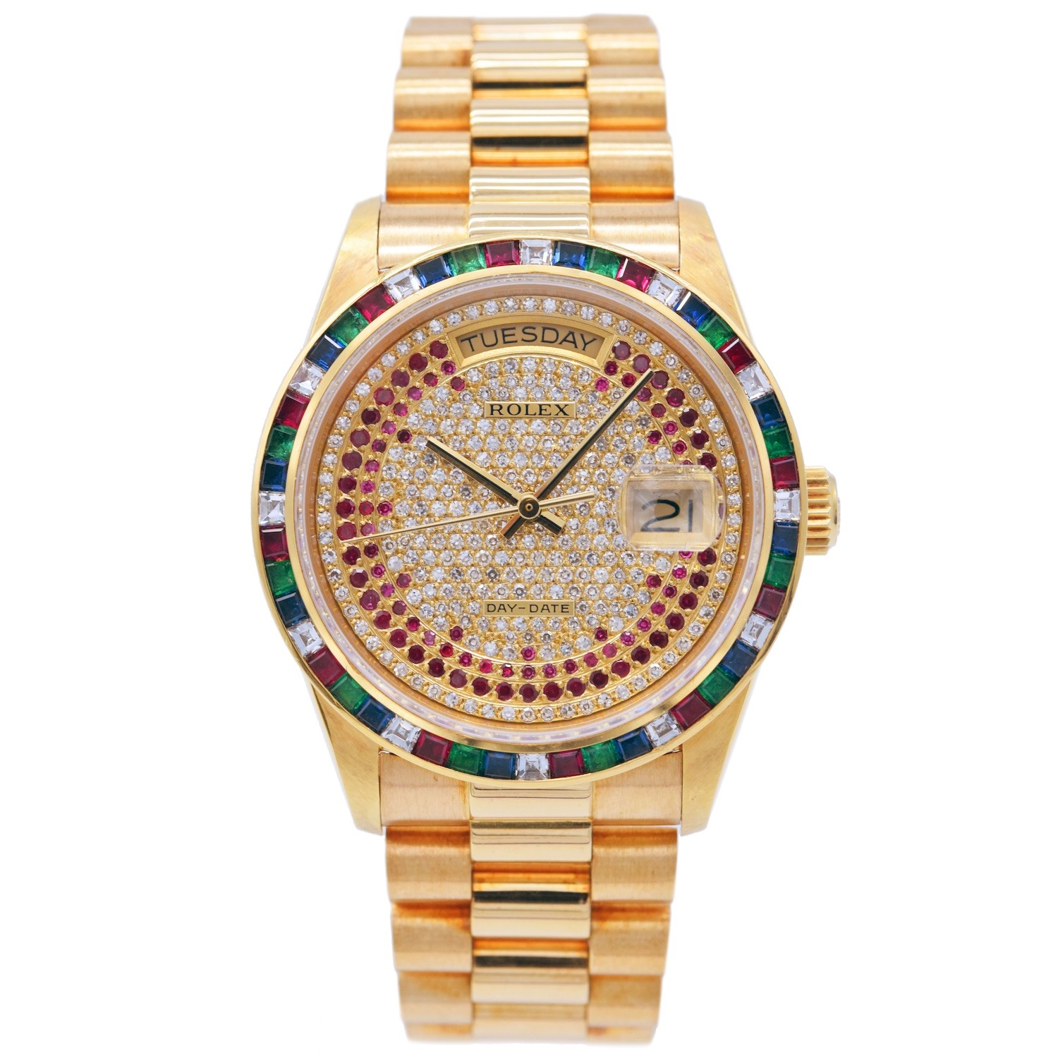 ROLEX / ����å��� Day-Date �ǥ��ǥ��� 18188 �ȥ��ꥹ�ޥ��ĥ꡼�� 36mm ��ӡ�����ǥå��� ������������� 18K��������������� ��ư�����ӻ��סڹ����Ź�߸ˡ�#HK11376