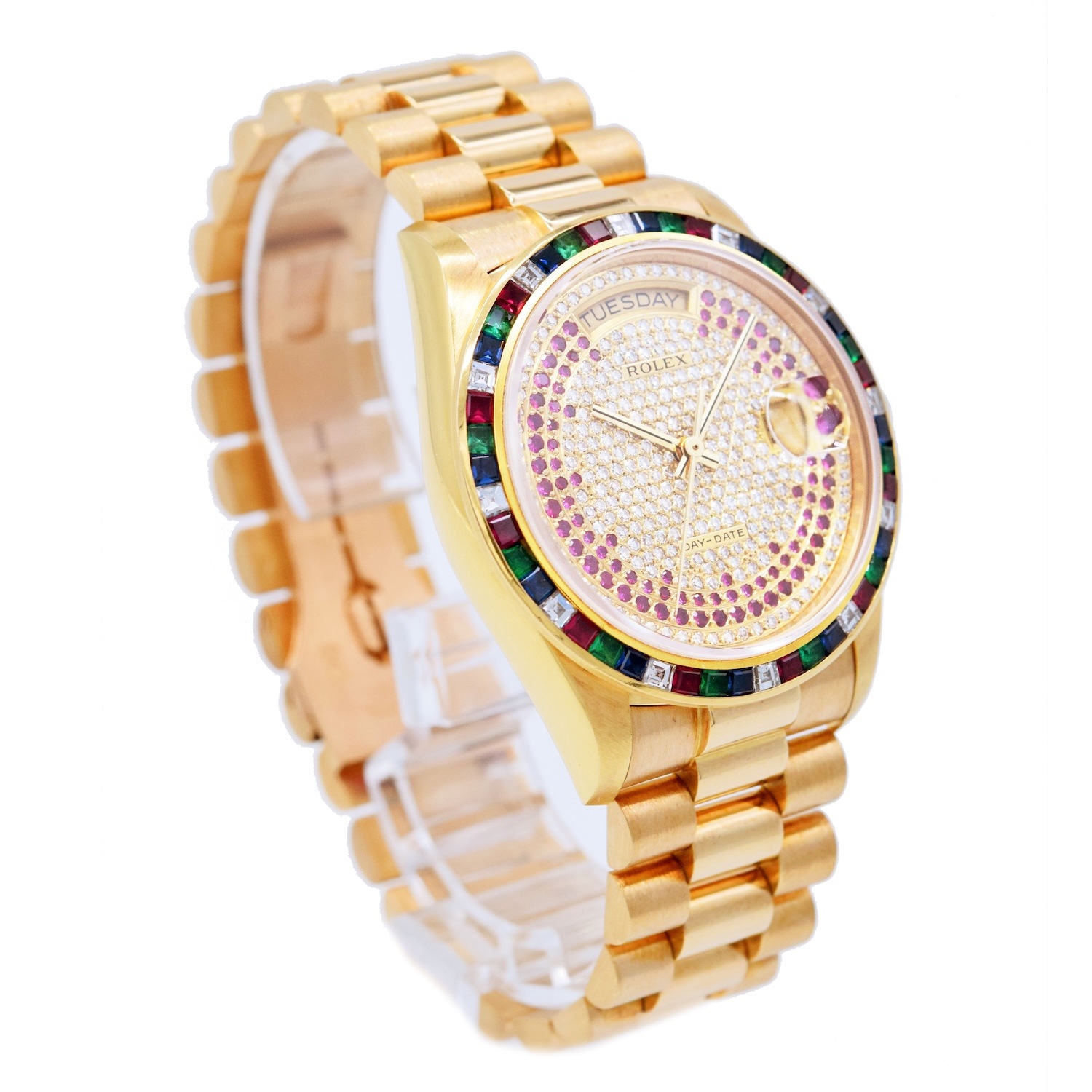 ROLEX / ����å��� Day-Date �ǥ��ǥ��� 18188 �ȥ��ꥹ�ޥ��ĥ꡼�� 36mm ��ӡ�����ǥå��� ������������� 18K��������������� ��ư�����ӻ��סڹ����Ź�߸ˡ�#HK11376