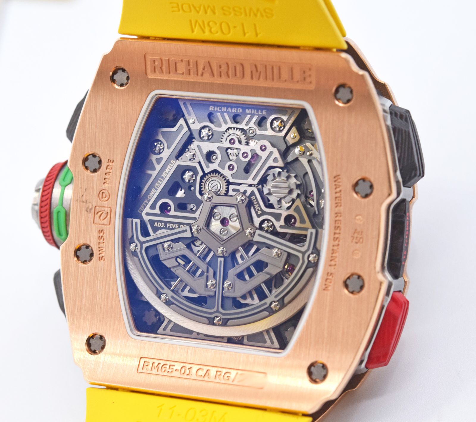 RICHARD MILLE/ �ꥷ�㡼�� �ߥ� RM65-01 CA RG  ������NTPT �ǥ奢���塼�� ��ư�������ץ�åȥ�����ɥ����Υ����ɽ #HK11414�ڹ����Ź�߸ˡ�