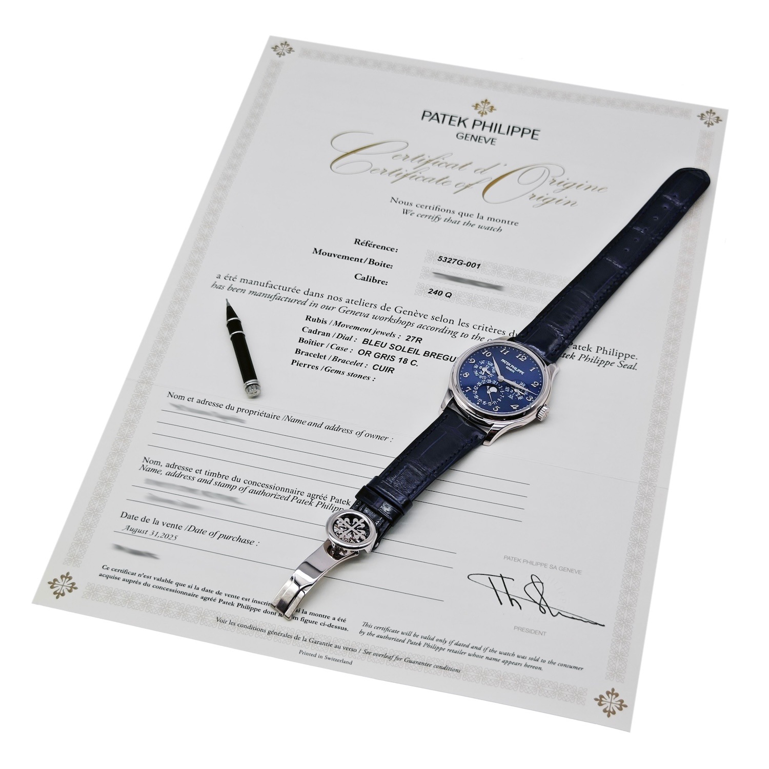 PATEK PHILIPPE/�ѥƥ��å��ե���å� �����ɥ���ץꥱ������� 5327G-001 WG �ѡ��ڥ��奢�륫�������ڹ����Ź�߸ˡ�#HK11515