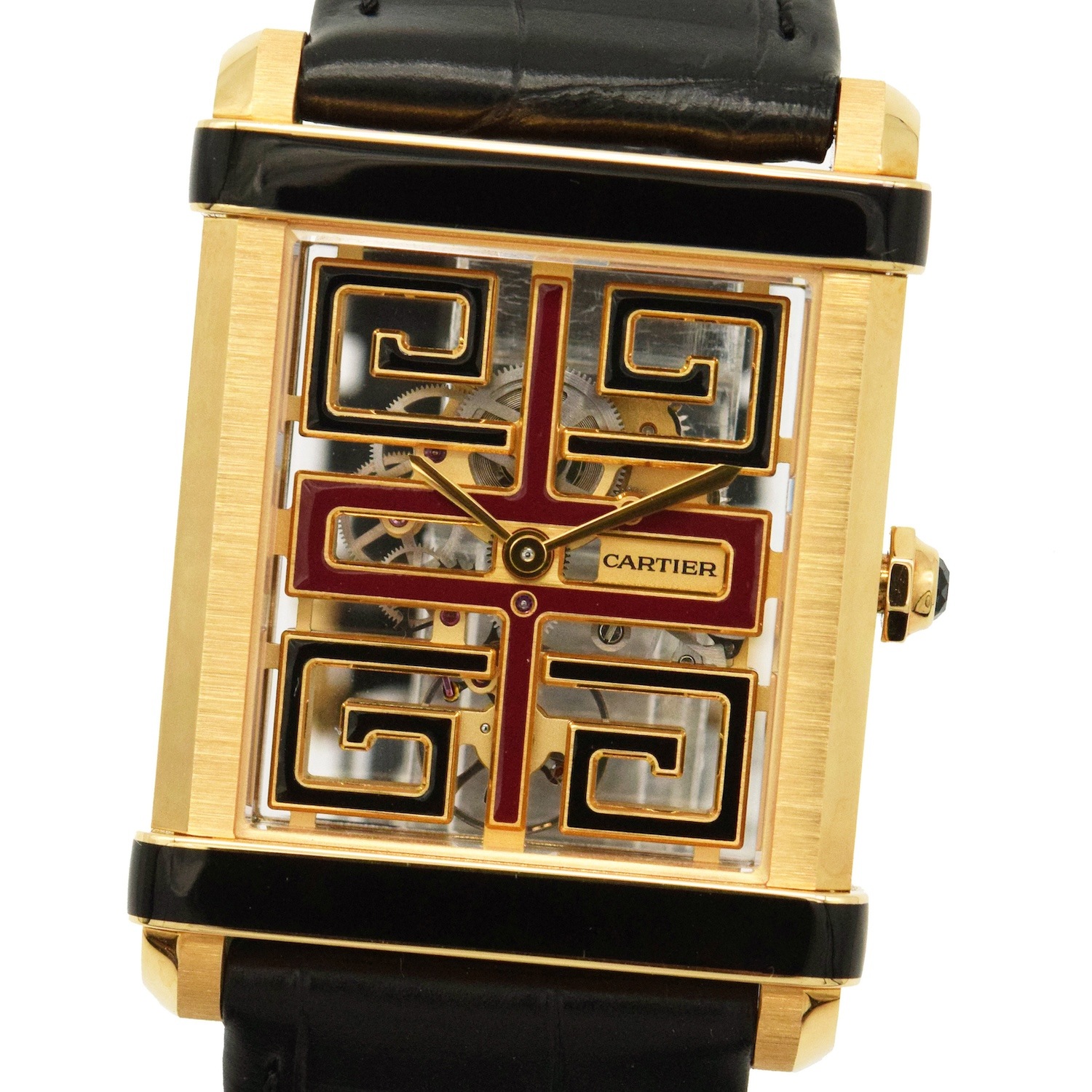 Cartier/����ƥ��� Tank Chinoise��100��ǯ��ǰ��ǥ� 4389 WHTA0016 100�ܸ��� 18K YG ������ȥ�ڹ����Ź���ʡ�#HK11717