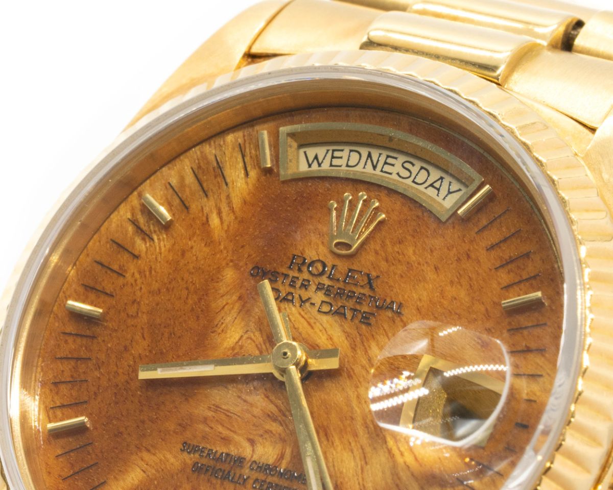 ROLEX/����å�����DAYDATE��18038��Walnut Wood Dial��#JP27994