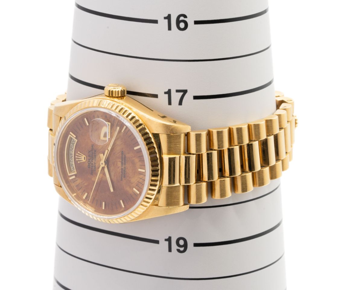 ROLEX/����å�����DAYDATE��18038��Walnut Wood Dial��#JP27994
