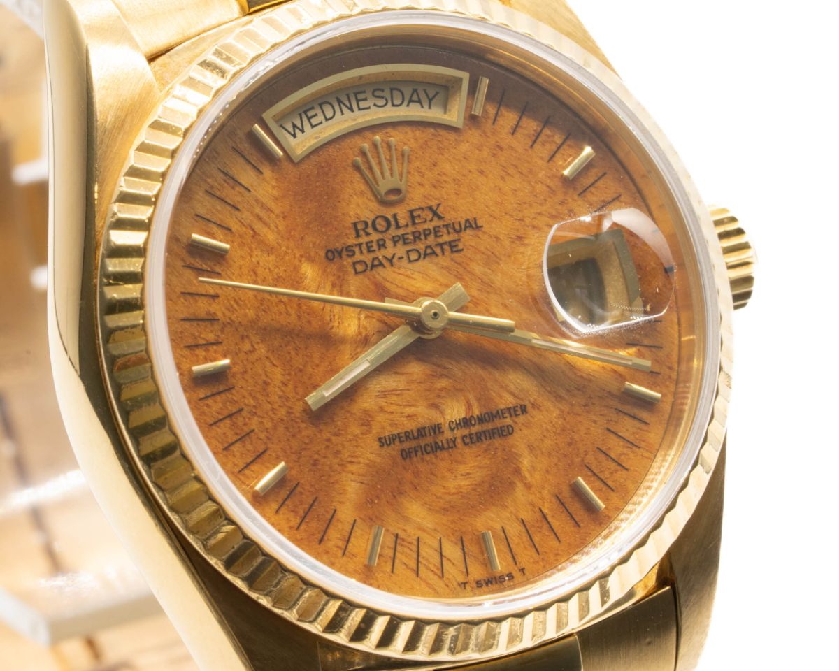 ROLEX/����å�����DAYDATE��18038��Walnut Wood Dial��#JP27994
