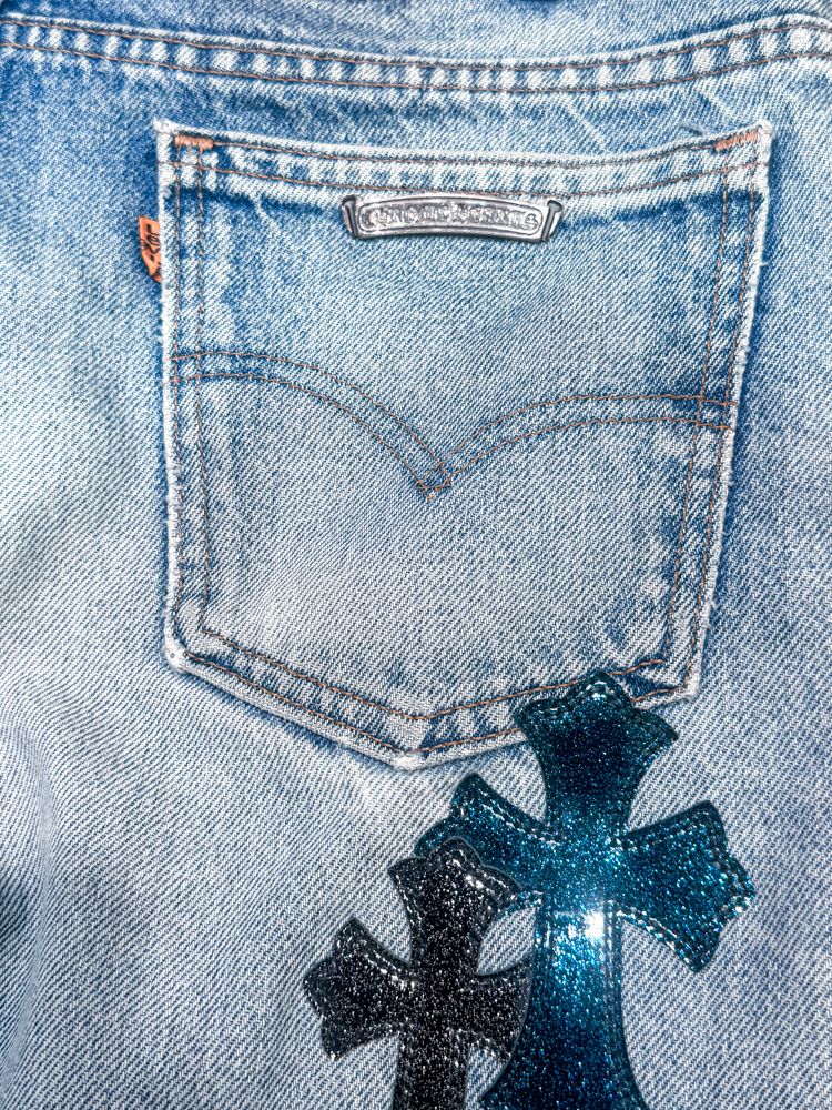 CHROME HEARTS ������ϡ��� levi's �꡼�Х��� 517 �������ѥå� �ǥ˥�ѥ�� �����󥺡���� SV925 30����� �֥롼 #JP28850