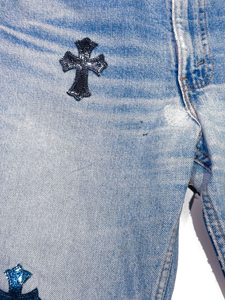 CHROME HEARTS ������ϡ��� levi's �꡼�Х��� 517 �������ѥå� �ǥ˥�ѥ�� �����󥺡���� SV925 30����� �֥롼 #JP28850