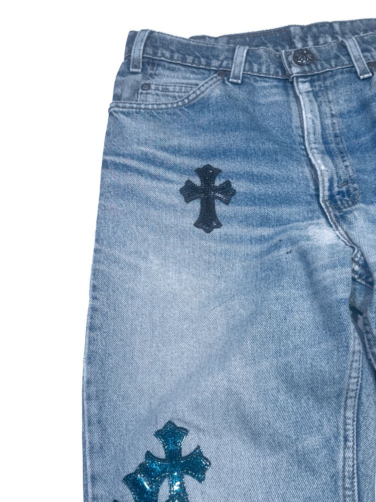 CHROME HEARTS ������ϡ��� levi's �꡼�Х��� 517 �������ѥå� �ǥ˥�ѥ�� �����󥺡���� SV925 30����� �֥롼 #JP28850