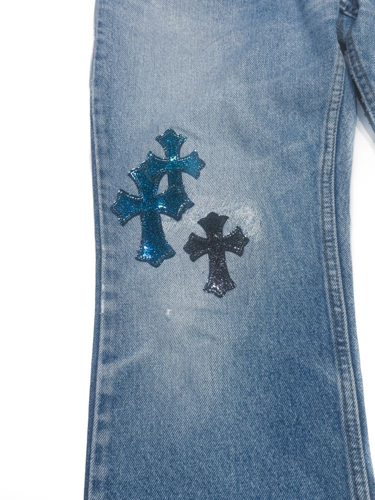 CHROME HEARTS ������ϡ��� levi's �꡼�Х��� 517 �������ѥå� �ǥ˥�ѥ�� �����󥺡���� SV925 30����� �֥롼 #JP28850