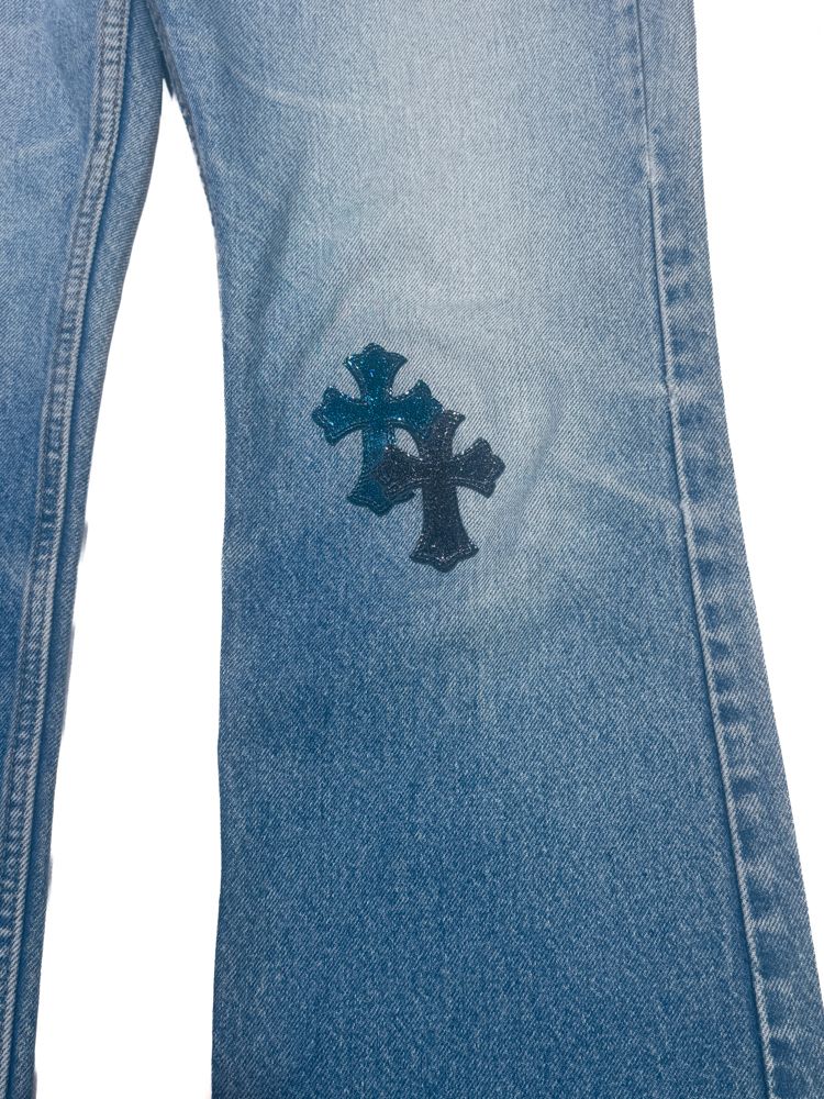 CHROME HEARTS ������ϡ��� levi's �꡼�Х��� 517 �������ѥå� �ǥ˥�ѥ�� �����󥺡���� SV925 30����� �֥롼 #JP28850