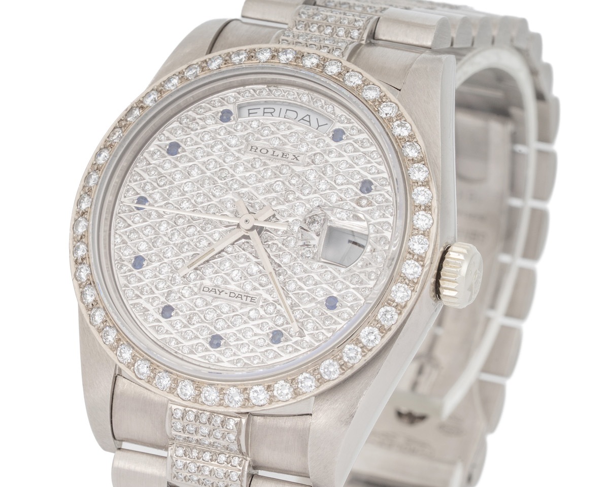 Rolex/å ǥǥ 18039 18Kۥ磻ȥ ե ֥롼եǥå ڥʡۡ#jp28643