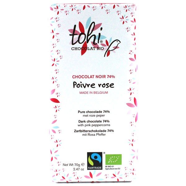 トヒ ダークチョコレート カカオ72%：ピンクペッパー